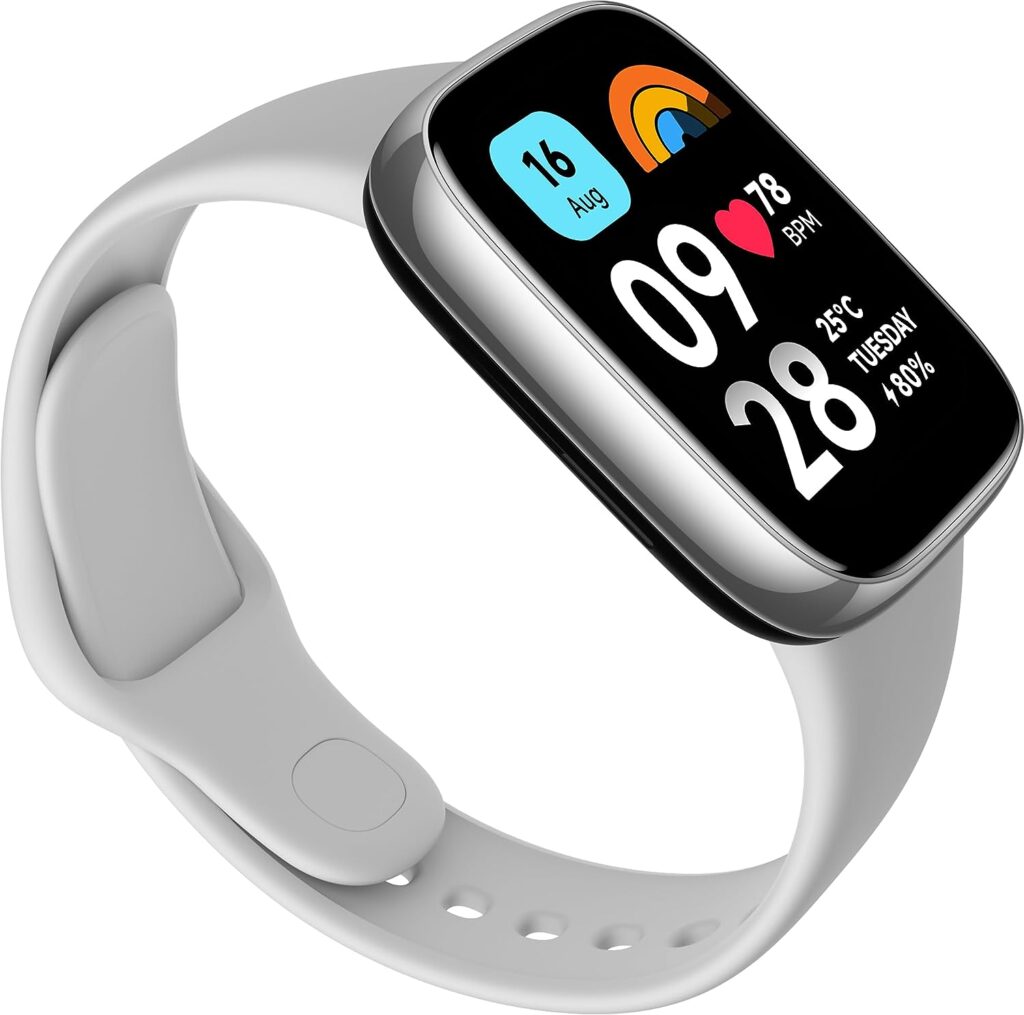 Xiaomi Redmi Watch 3 Active Gris, écran LCD 1.83, Bluetooth, 100 Mode de Sports, Suivi de la Condition Physique, résistance à leau 50m, jusquà 12 Jours dautonomie