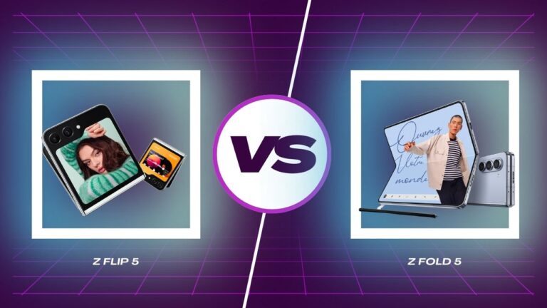 Smartphone samsung galaxy z fold5 Vs samsung galaxy z flip5